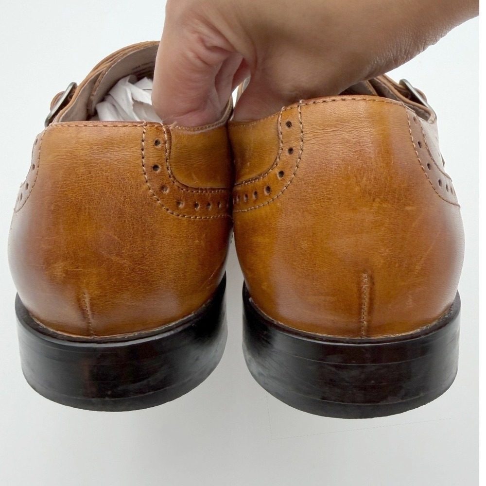 Banana Republic Mens Brown Cap Toe Double Monk-Strap Leather Dress Shoes Size 9M - Picture 5 of 8